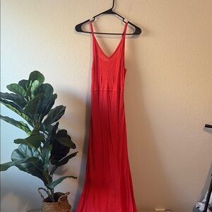 Arden B size Large coral knit maxi dress